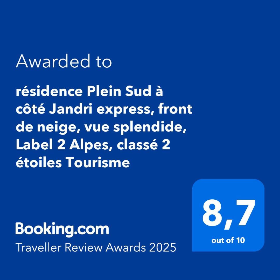 Residence Plein Sud A Cote Jandri Express, Front De Neige, Vue Splendide, Label 2 Alpes, Classe 2 Etoiles Tourisme Лес дьо Алпс Екстериор снимка